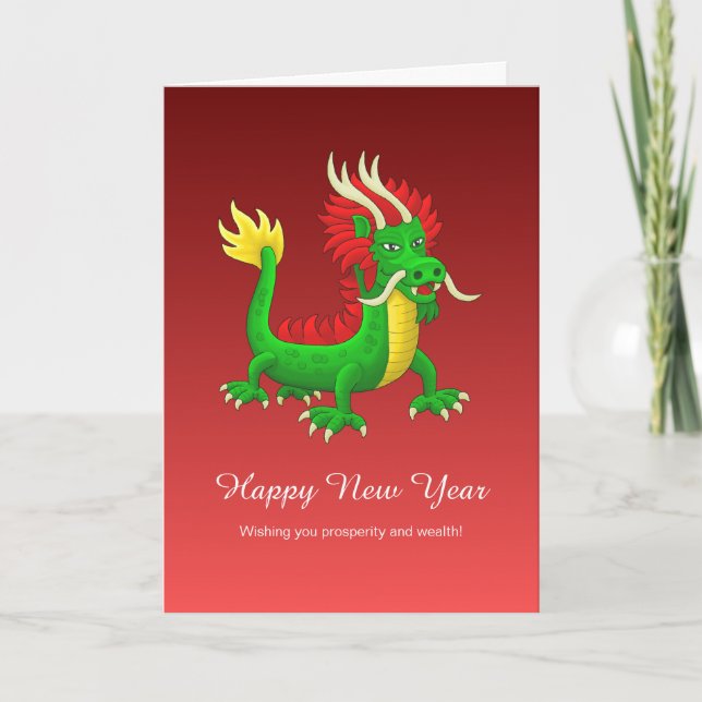 Chinese New Year Dragon Helgkort (Framsida)