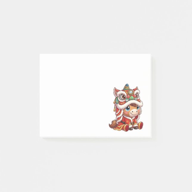 Chinese New Year Horse 2026 Zodiac Post-it Block (Framsida)
