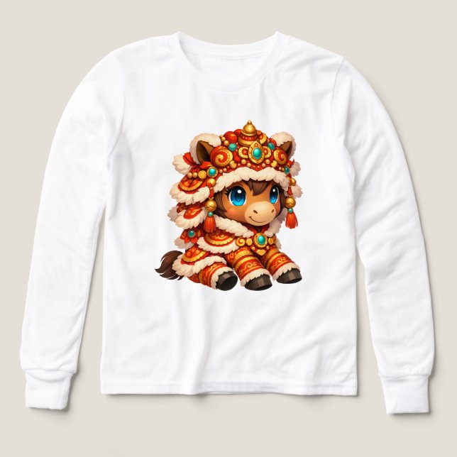 Chinese New Year Horse 2026 Zodiac T Shirt (Design framsida)