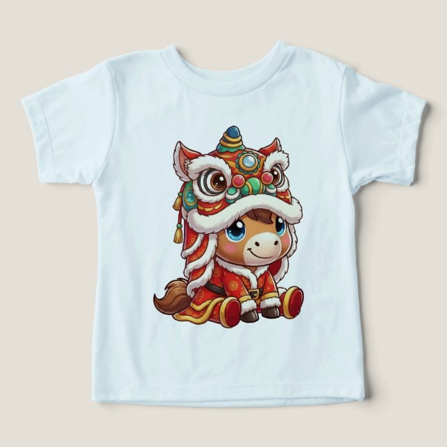Chinese New Year Horse 2026 Zodiac T Shirt (Design Framsida)