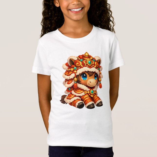 Chinese New Year Horse 2026 Zodiac T Shirt (Framsida)