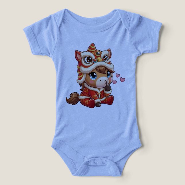 Chinese New Year Horse 2026 Zodiac T Shirt (Design Framsida)