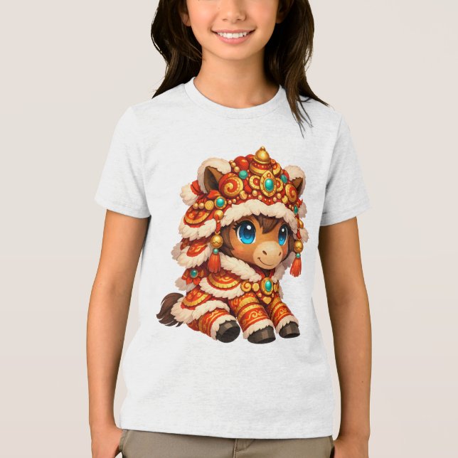 Chinese New Year Horse 2026 Zodiac T Shirt (Framsida)