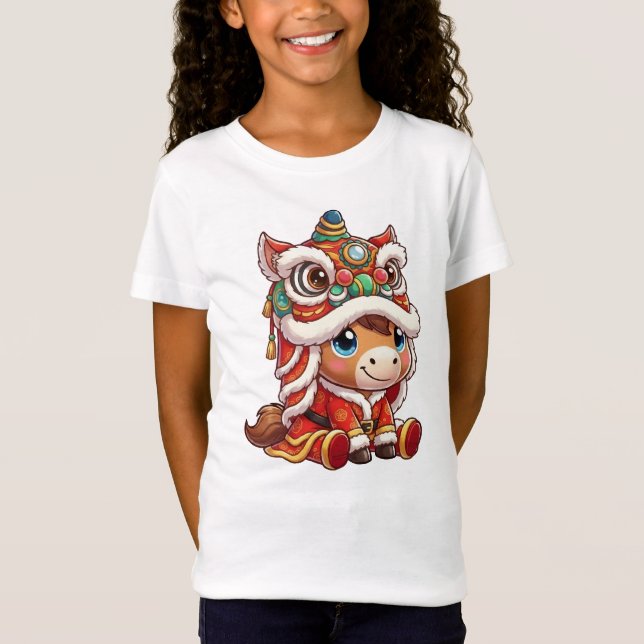 Chinese New Year Horse 2026 Zodiac T Shirt (Framsida)