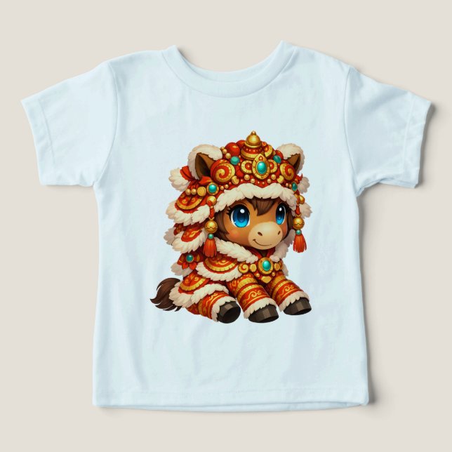 Chinese New Year Horse 2026 Zodiac T Shirt (Design Framsida)