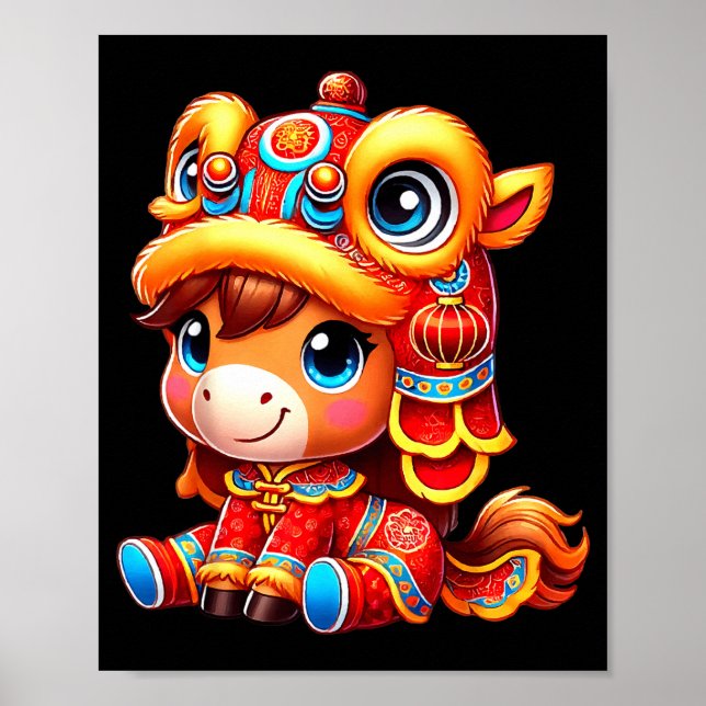 Chinese New Year Of The Horse 2026 Lunar New Year  Poster (Framsidan)