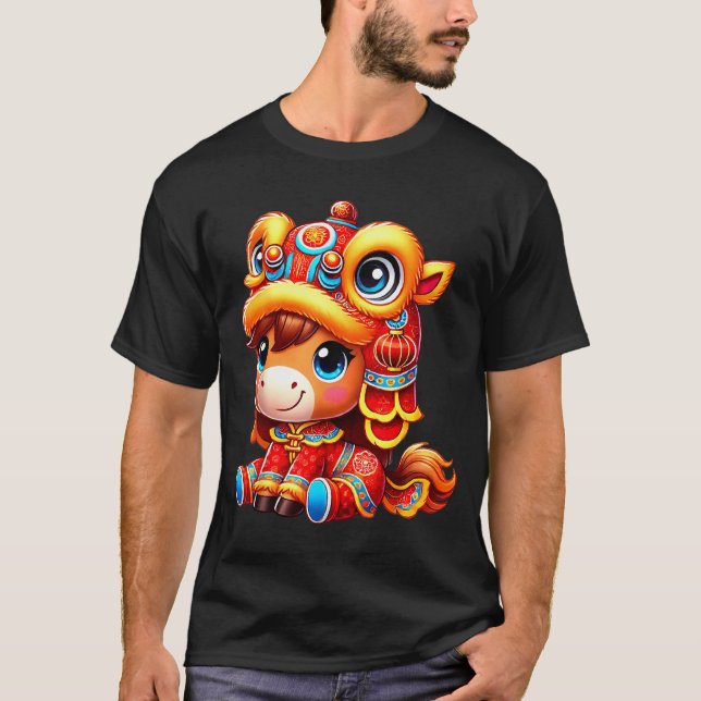 Chinese New Year Of The Horse 2026 Lunar New Year  T Shirt (Framsida)