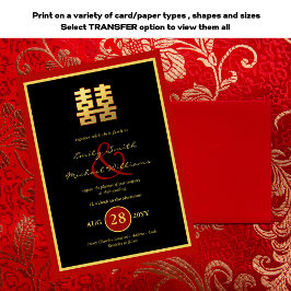 Chinese PHOTO Wedding Invite Ampersand Inbjudningar