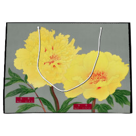 CHINESE POPPIES GULT OCH GRÅTT GIFT BAG