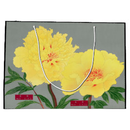 CHINESE POPPIES GULT OCH GRÅTT GIFT BAG