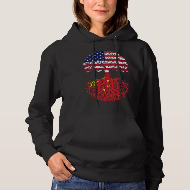 Chinese Roots American China Flag Immigrant Citize T Shirt (Framsida)