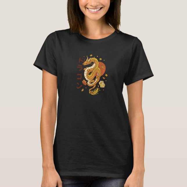 Chinese Vietnamese New Year 12 Zodiacs Calligraphy T Shirt (Framsida)