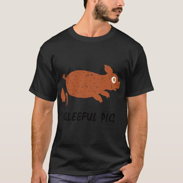 Chinese Zodiac 2 Gleeful Pig family T Shirt (Framsida)