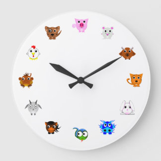 Chinese Zodiac Animals Stor Klocka