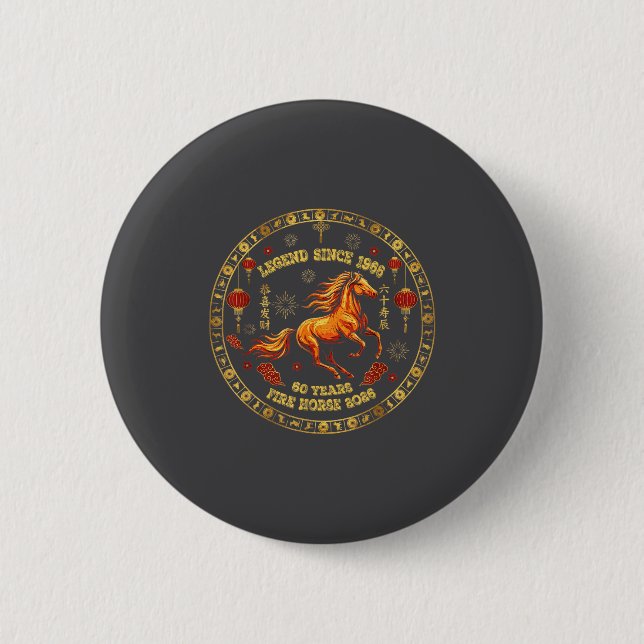 Chinese Zodiac Fire Horse 2026 -legend Since 1966  Knapp (Framsida)