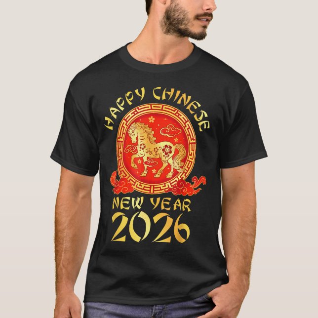 Chinese Zodiac Horse2026 Decorations Year Of The H T Shirt (Framsida)
