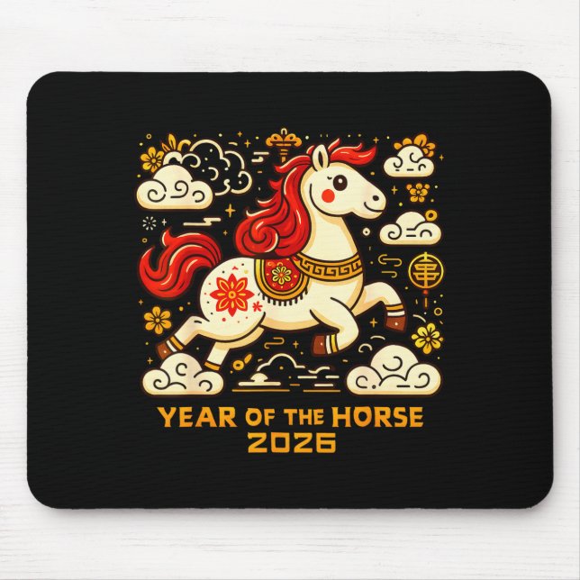 Chinese Zodiac Horse 2026 Lunar New Year Art Gift  Musmatta (Framsidan)