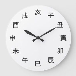 Chinese Zodiac Kanji Clock - Horloge en Acrylique Stor Klocka