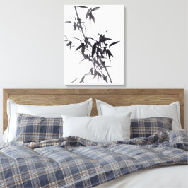Chinesische Kunst mit  Bambusmalerei  Canvastryck