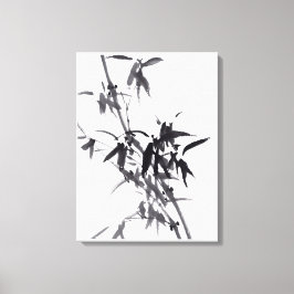 Chinesische Kunst mit Bambusmalerei Canvastryck