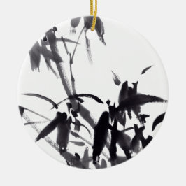 Chinesische Kunst mit Bambusmalerei Julgransprydnad Keramik