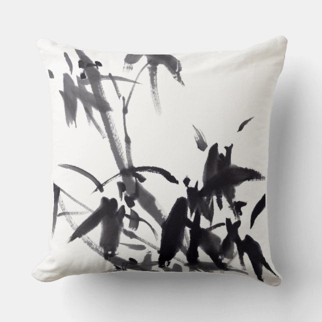 Chinesische Kunst mit Bambusmotiv Kudde (Framsida)