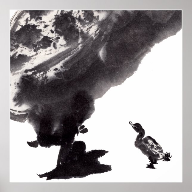 Chinesische Kunst mit Entenmotiv Poster (Framsidan)