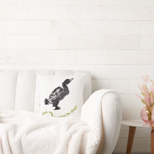 Chinesische Tuschekunst mit Entenmotiv Kudde (Soffa)