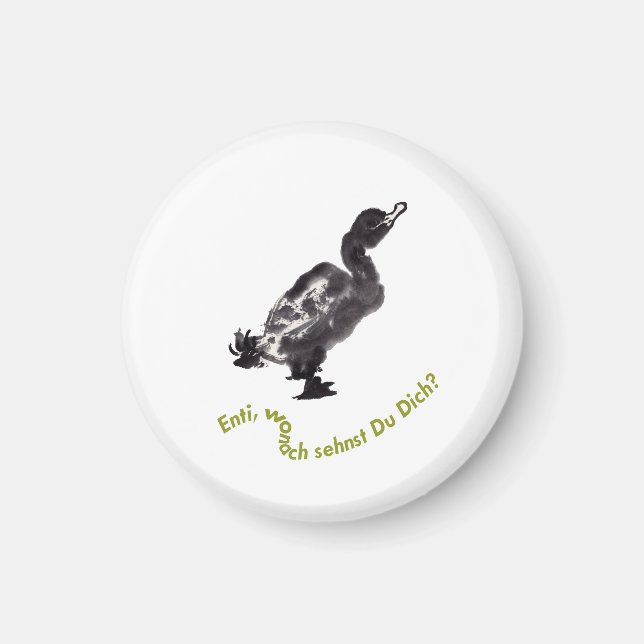 Chinesische Tuschekunst mit Entenmotiv Magnet (Framsidan)