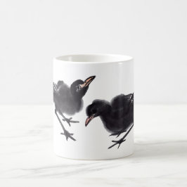 Chinesische Tuschekunst mit Vogelmotiv Magisk Mugg
