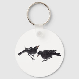 Chinesische Tuschekunst mit Vogelmotiv Nyckelring