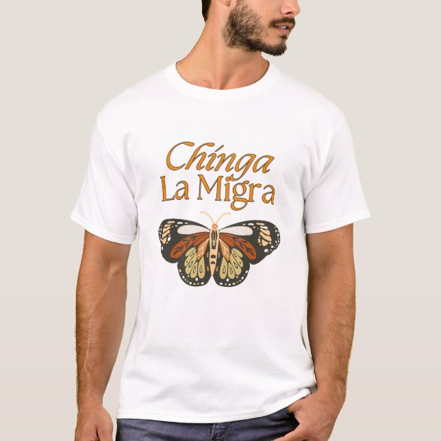Chinga La Migra - Avskaffa ICE T Shirt (Framsida)