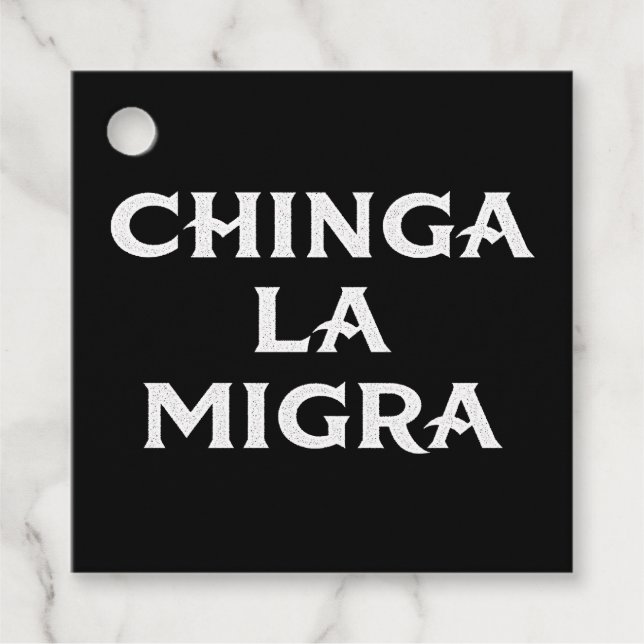 Chinga LA Migra Gåvor Etiketter (Framsida)
