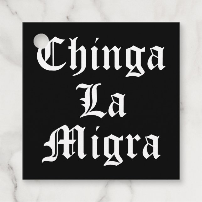 Chinga LA Migra Gåvor Etiketter (Framsida)