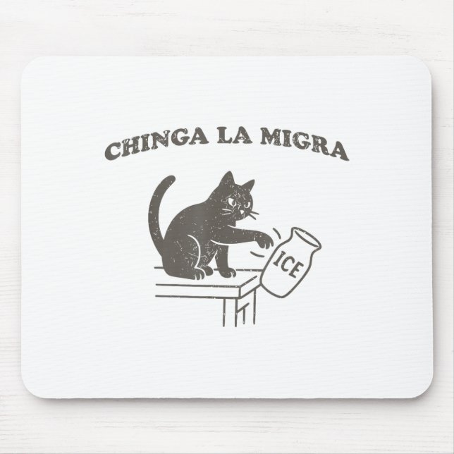 Chinga La Migra Immigration Abolish Ice Funny Cat  Musmatta (Framsidan)