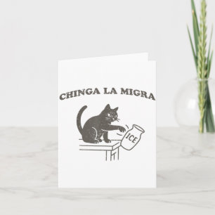 Chinga La Migra invandring avskaffa Ice Rolig Katt Kort