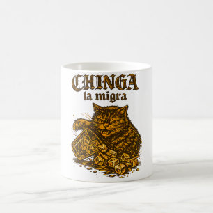 Chinga la migra Katt anti-ICE   Politisk protest Kaffemugg