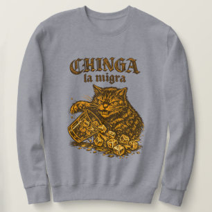 Chinga la migra Katt anti-ICE   Politisk protest Lång Ärmad Tröja