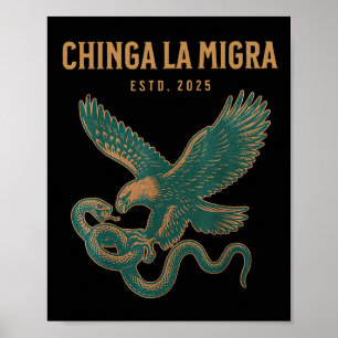 Chinga La Migra Pro-Invandring Fascism Mänskliga r Poster