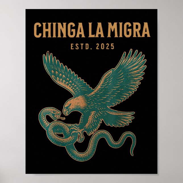Chinga La Migra Pro-Invandring Fascism Mänskliga r Poster (Framsidan)