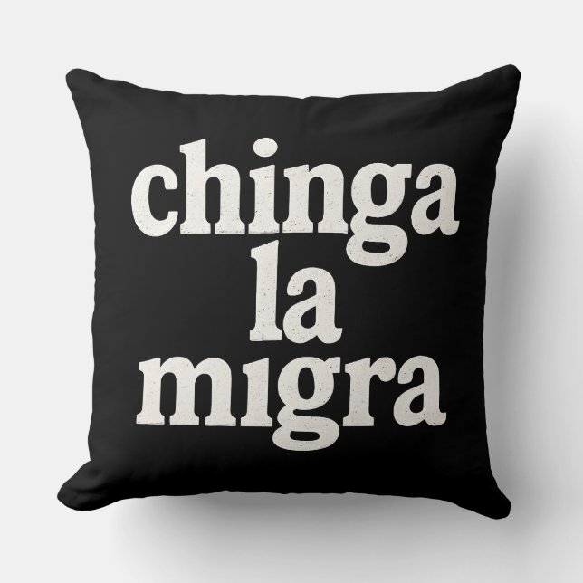 "Chinga La Migra" Protestkonst Kudd   Kudde (Framsida)