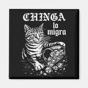 Chinga la migra rolig katt meme män kvinnor magnet