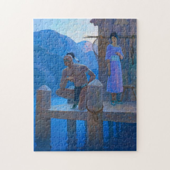 Chingachgook av Newell Convers Wyeth Pussel (Vertikal)