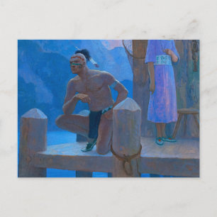 Chingachgook av Newell Convers Wyeth Vykort
