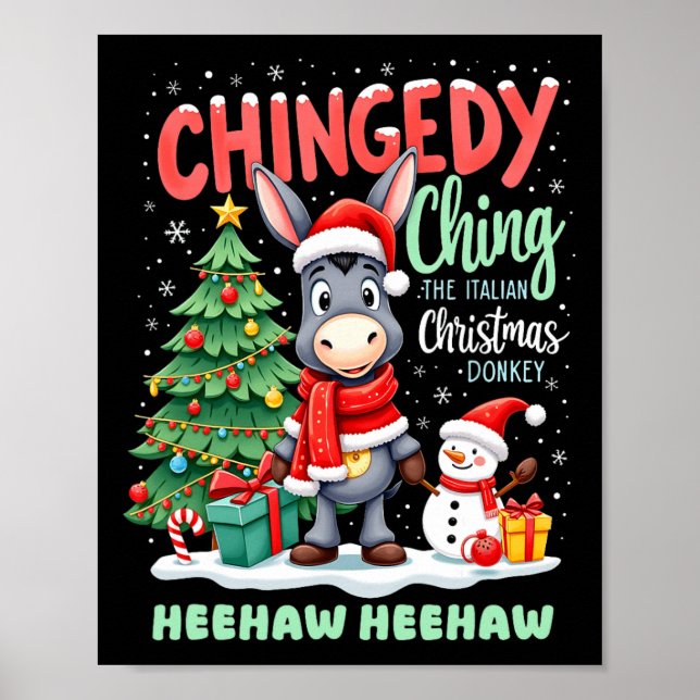 Chingedy Ching Ching Italiana Jul Donkey Heehaw Poster (Framsidan)