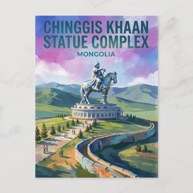 Chinggis Khaan Statykomplex Mongoliet Vykort (Framsida)