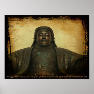Chinggis Khan, Ulaanbaatar, Mongoliet Poster