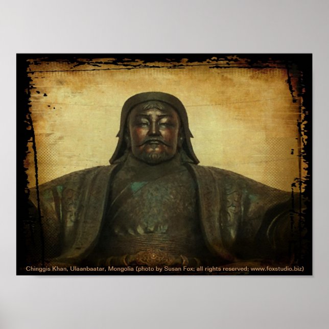 Chinggis Khan, Ulaanbaatar, Mongoliet Poster (Framsidan)