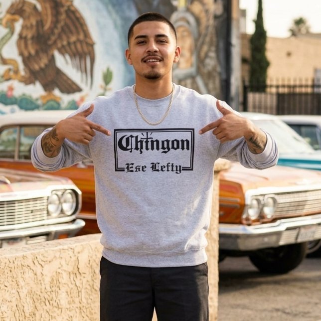 Chingón Custom Namn tröja Lång Ärmad Tröja (Chingón Custom Name sweatshirt)
