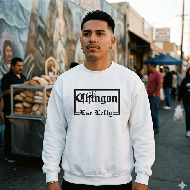 Chingón Customnamn tröja Lång Ärmad Tröja (Chingón Custom Name sweatshirt)